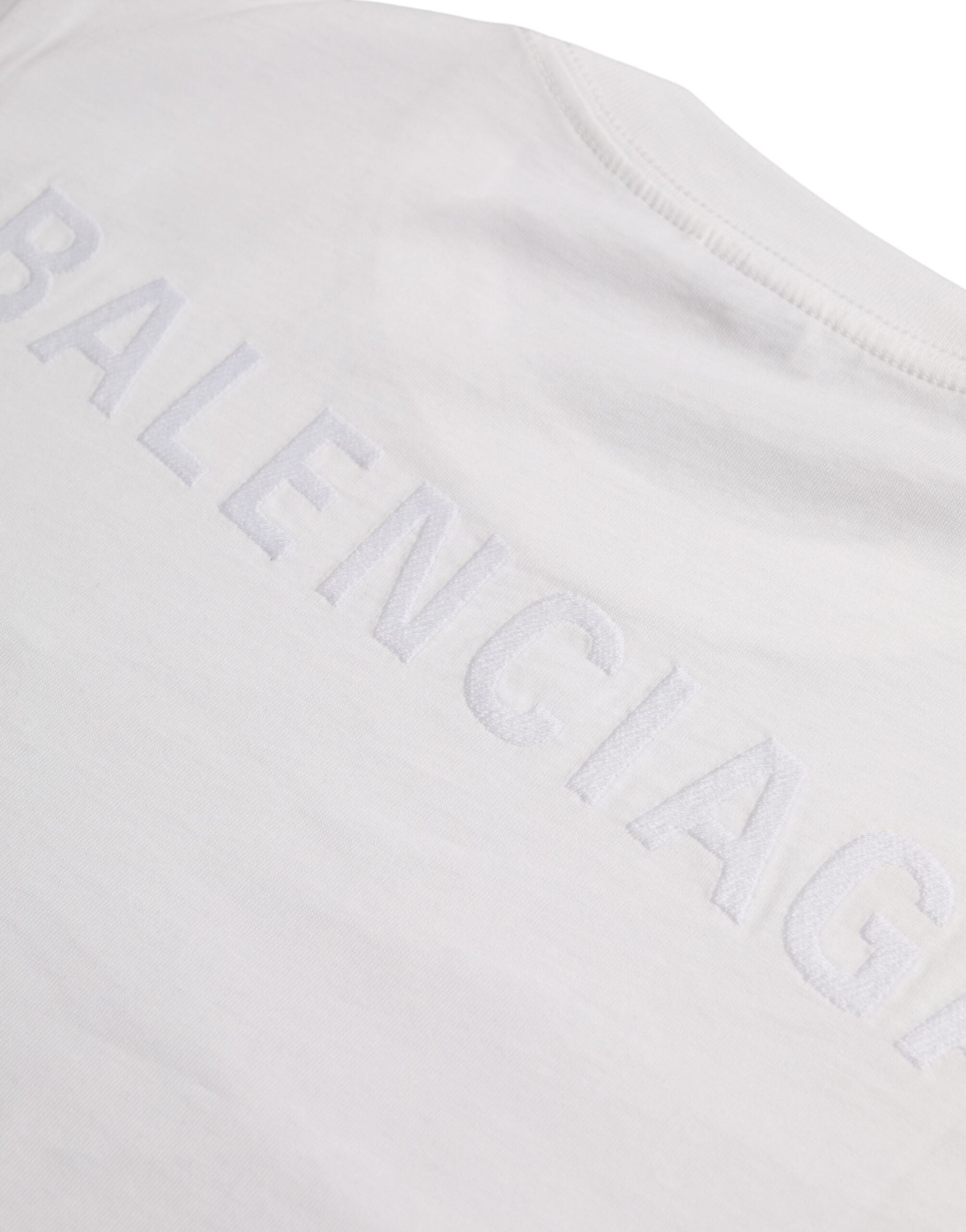 Balenciaga White Cotton Crew Neck Short Sleeves T-shirt - Luxury Boutique Co