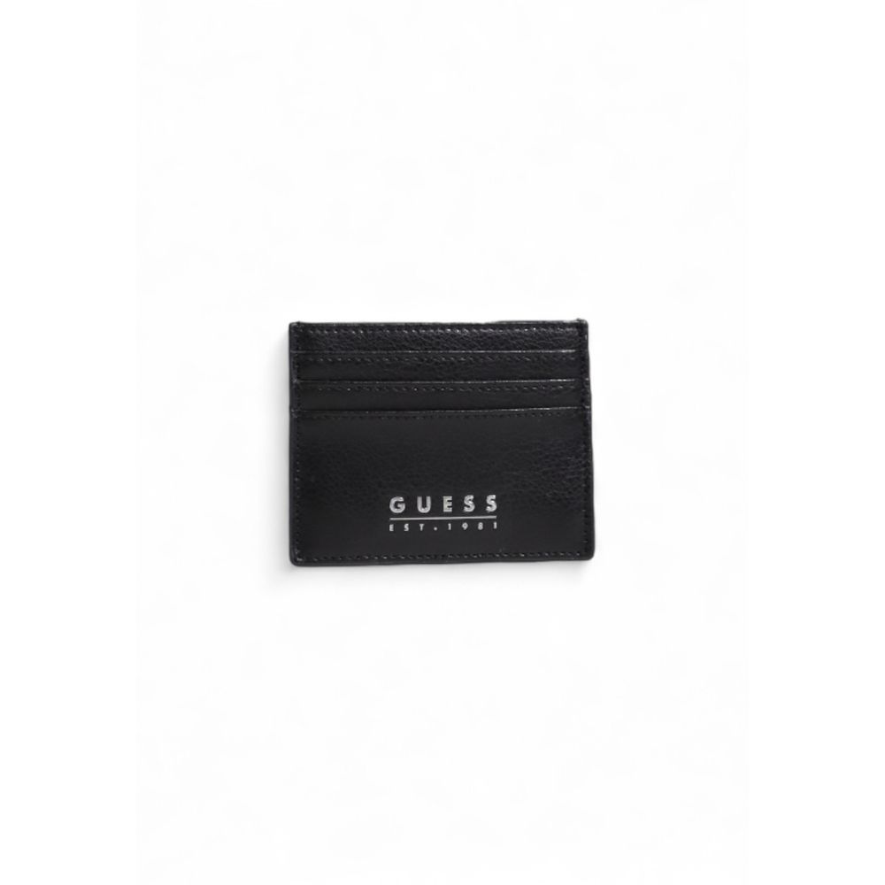Guess Black Leather Cardholder - Luxury Boutique Co