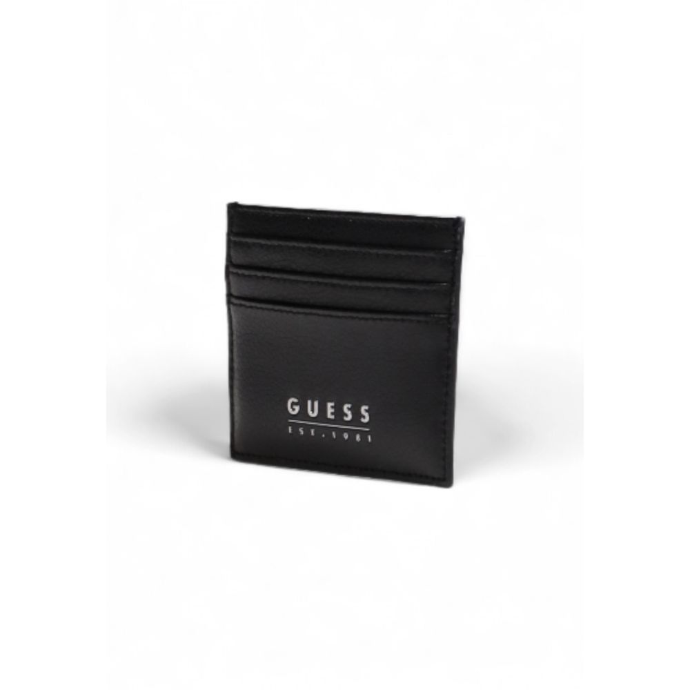 Guess Black Leather Cardholder - Luxury Boutique Co