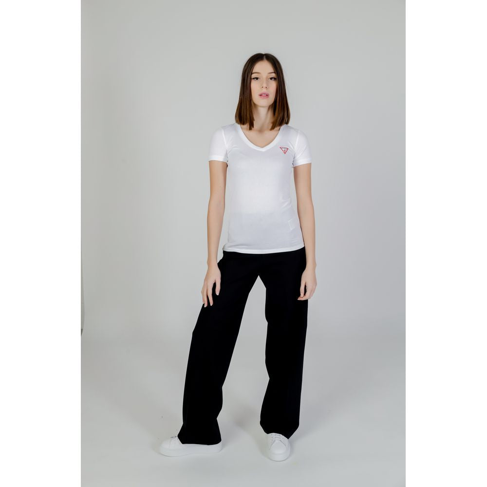 Guess White Cotton T-Shirt - Luxury Boutique Co