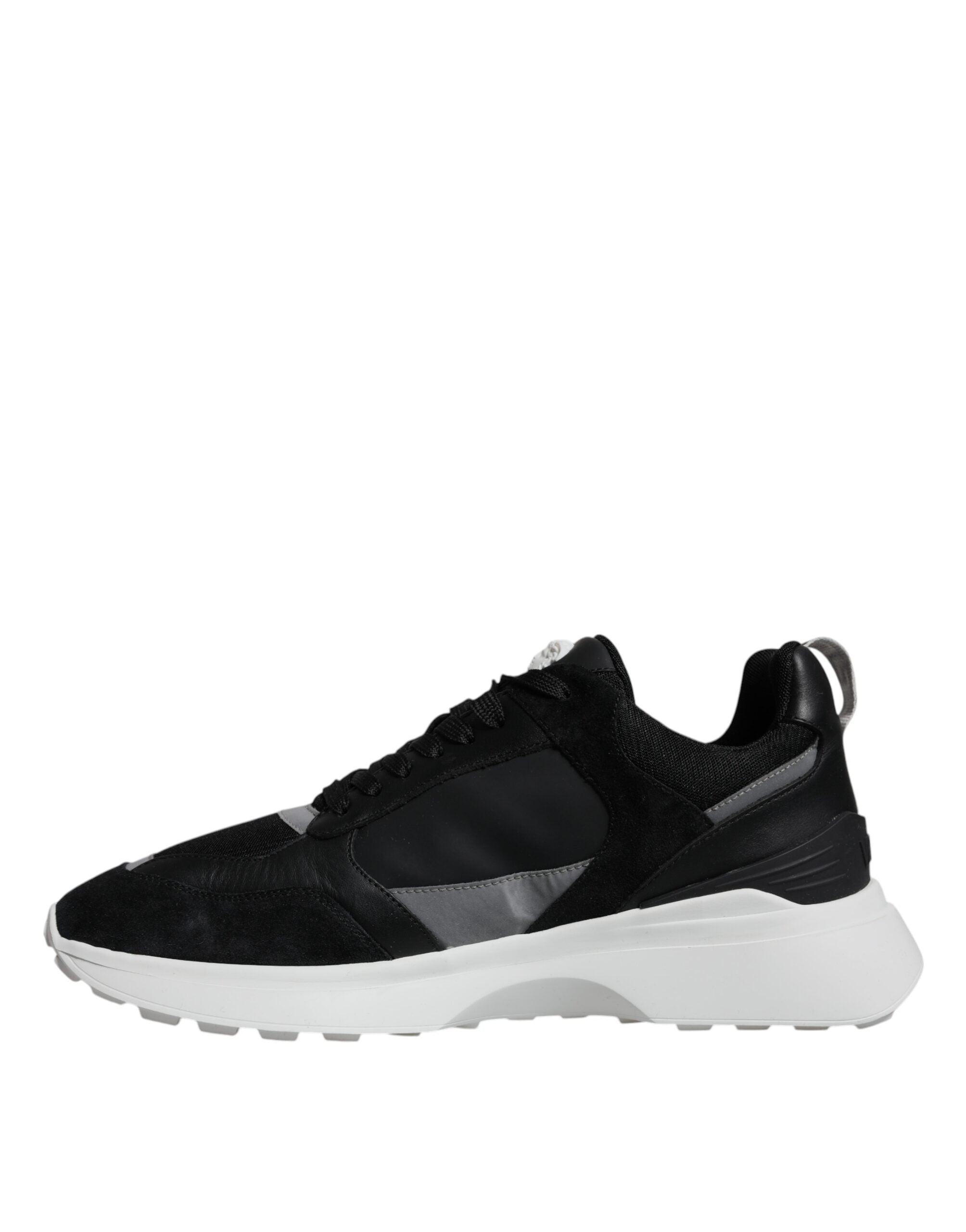 Versace Black Canvas Quad Fabric Medusa Low Top Sneaker Shoes - Luxury Boutique Co