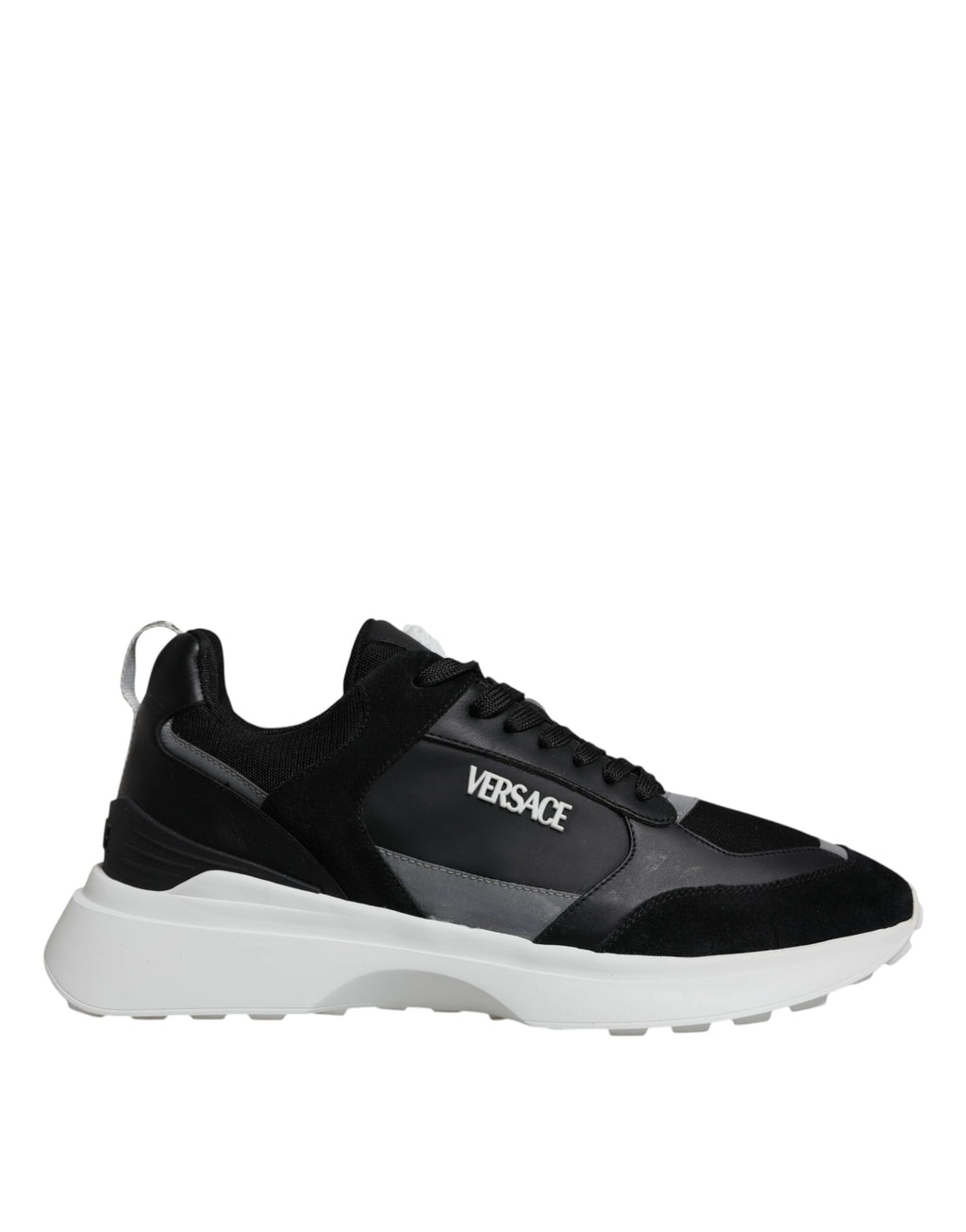 Versace Black Canvas Quad Fabric Medusa Low Top Sneaker Shoes - Luxury Boutique Co