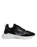 Versace Black Canvas Quad Fabric Medusa Low Top Sneaker Shoes - Luxury Boutique Co