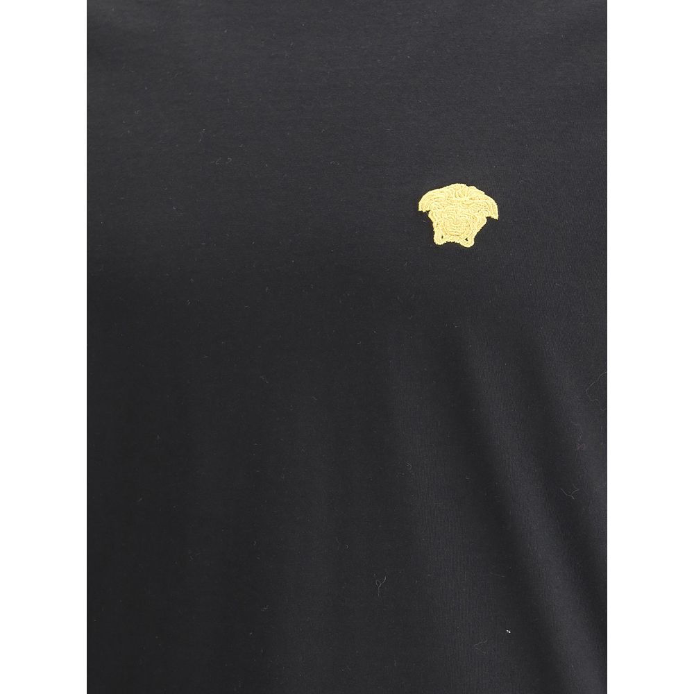 Versace Black Cotton T-Shirt - Luxury Boutique Co
