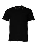 Versace Black Viscose Collared Polo Short Sleeves T-shirt - Luxury Boutique Co