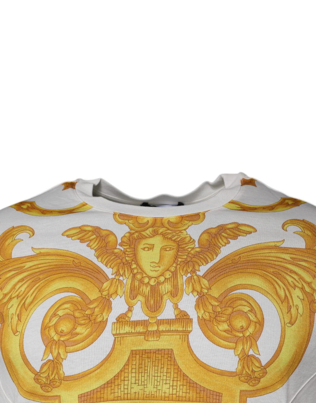 Versace White Medusa Print Cotton Crew Neck T-shirt - Luxury Boutique Co