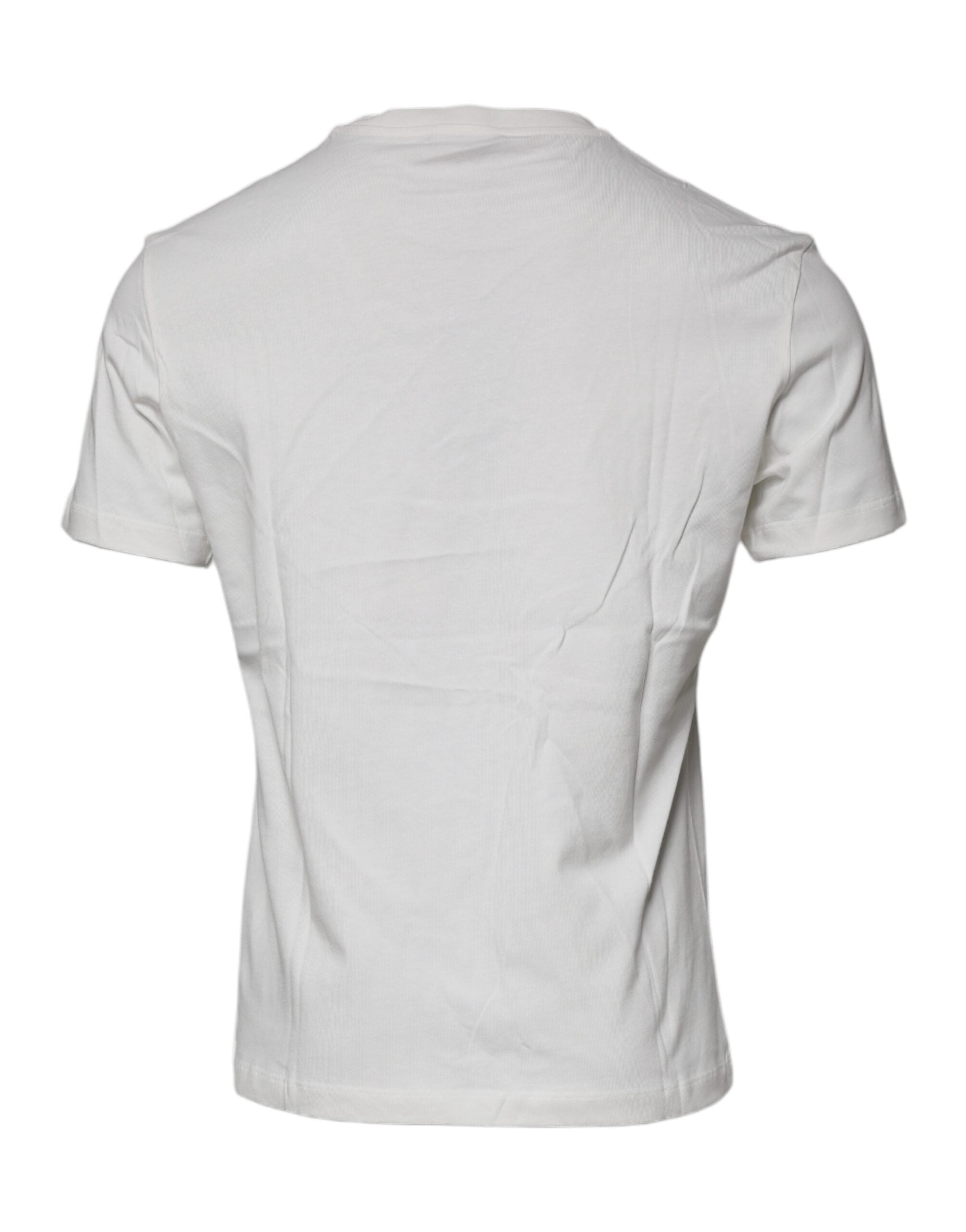 Versace White Medusa Print Cotton Crew Neck T-shirt - Luxury Boutique Co