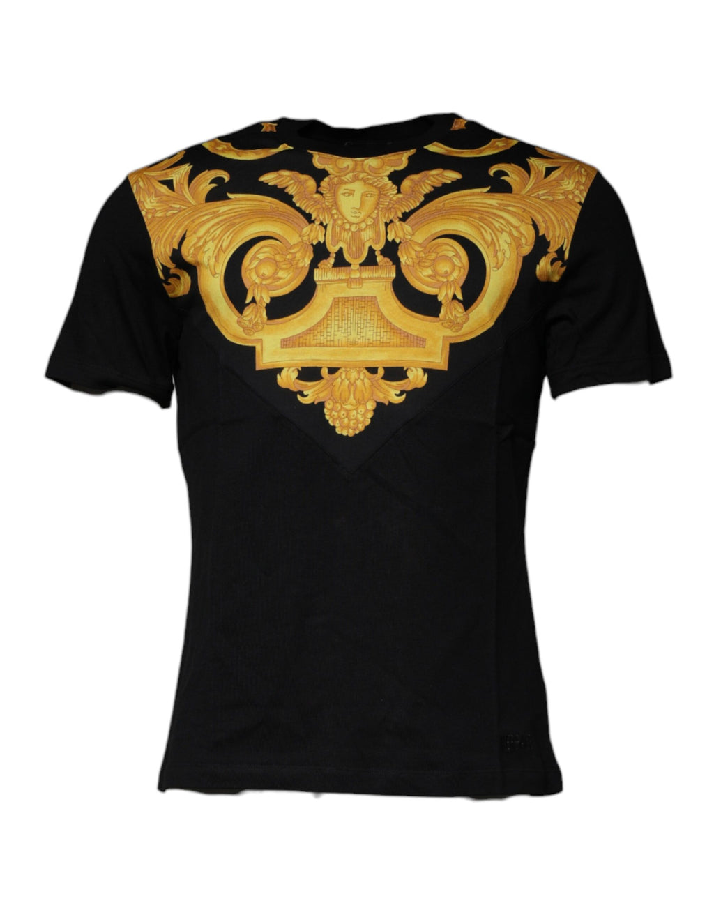 Versace Black Medusa Print Cotton Crew Neck T-shirt - Luxury Boutique Co