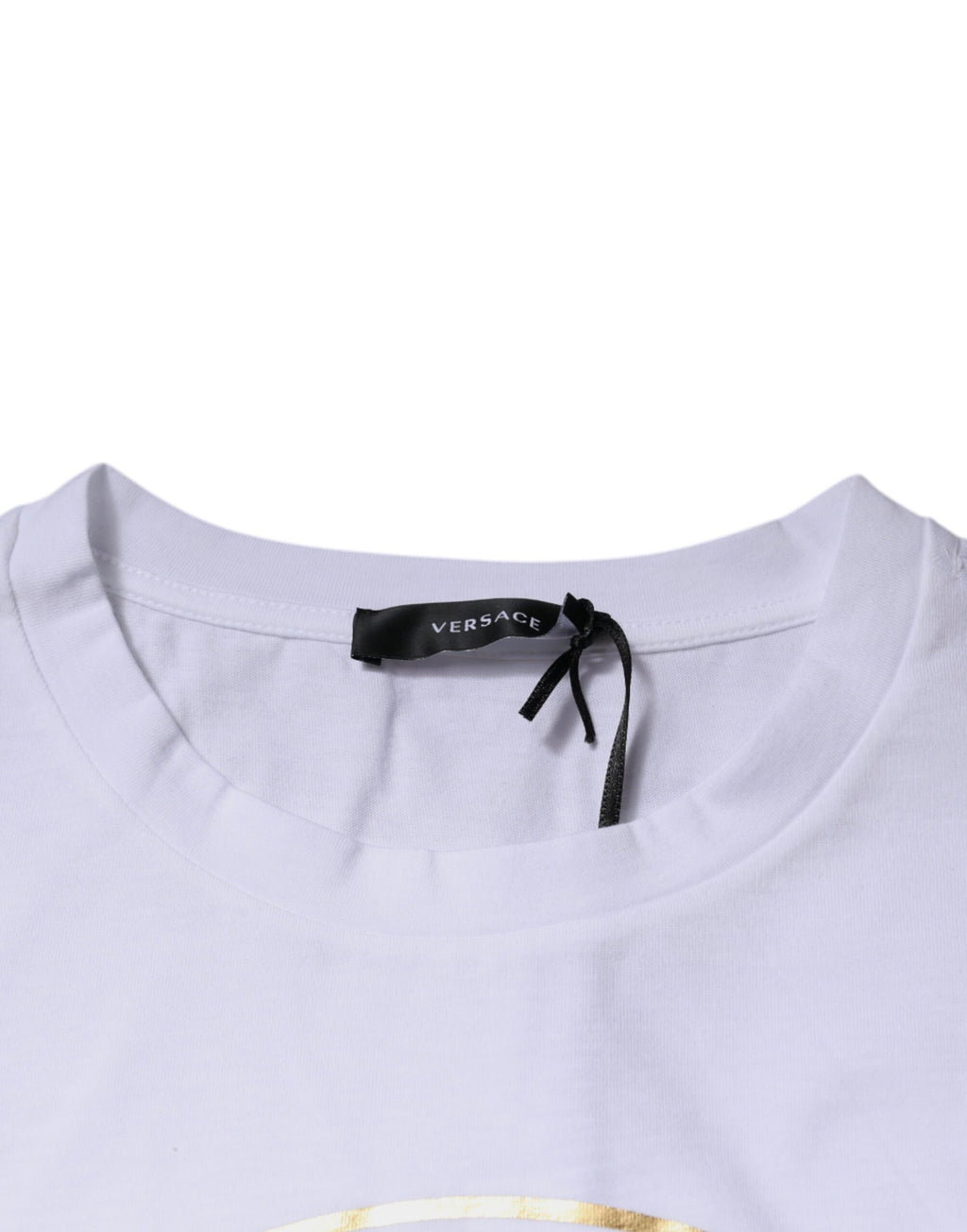 Versace White Medusa Print Cotton Crew Neck T-shirt - Luxury Boutique Co