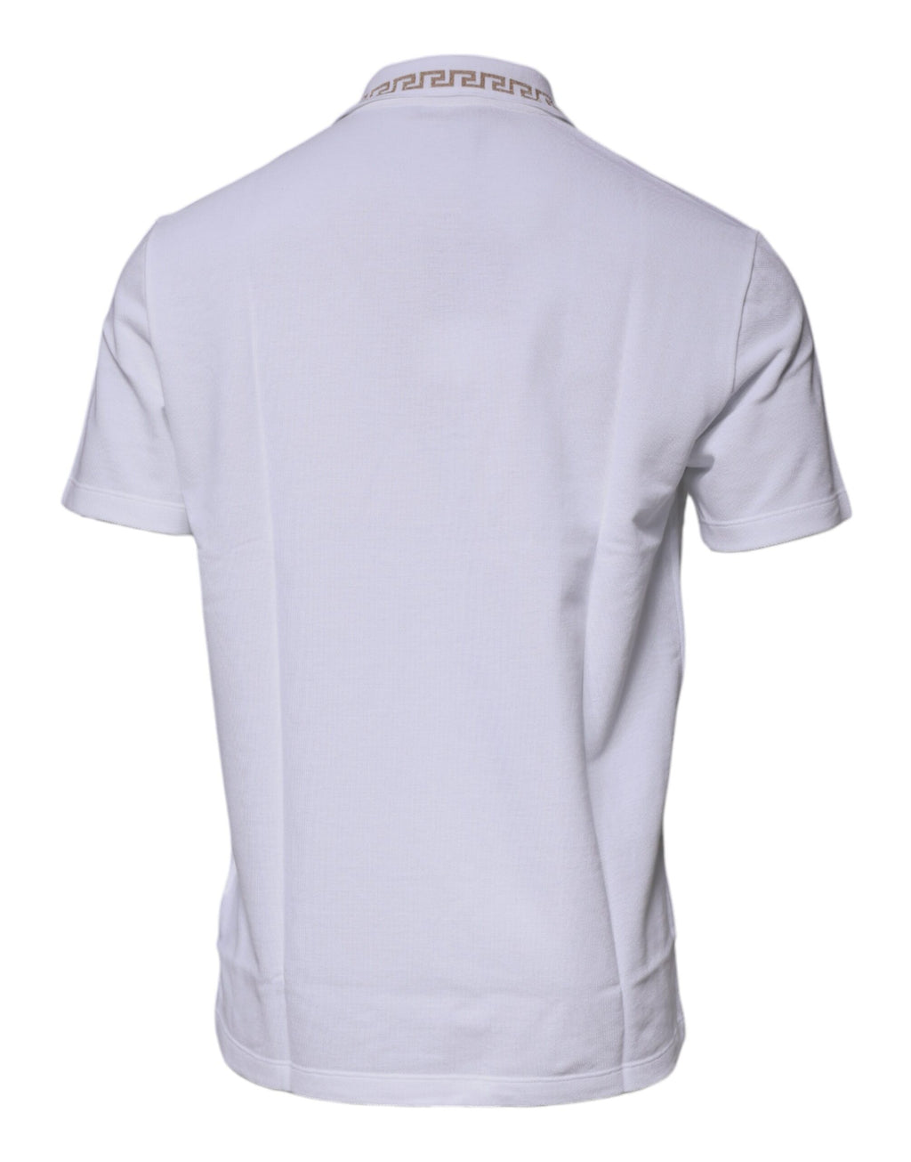 Versace White Viscose Collared Men Polo Short Sleeves T-shirt - Luxury Boutique Co