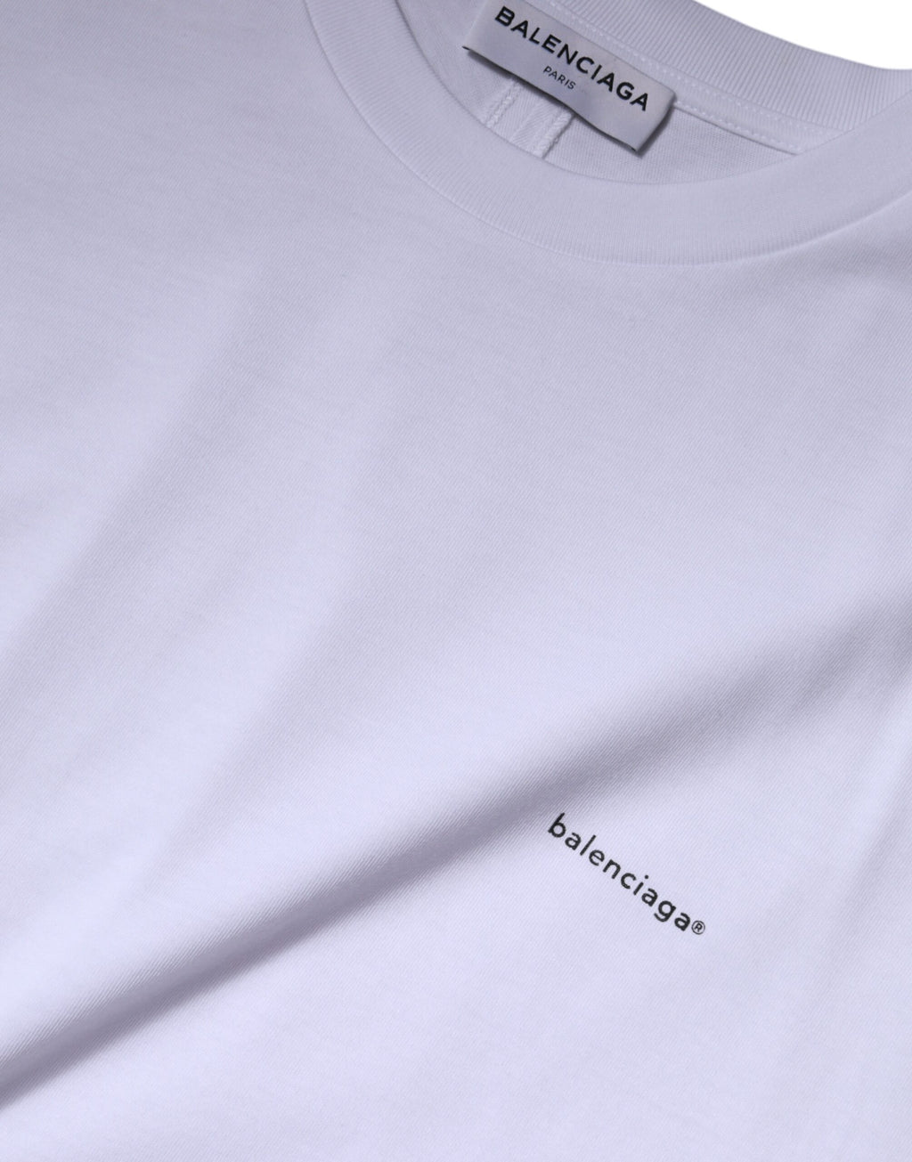 Balenciaga White Logo Cotton Crew Neck Short Sleeves T-shirt - Luxury Boutique Co