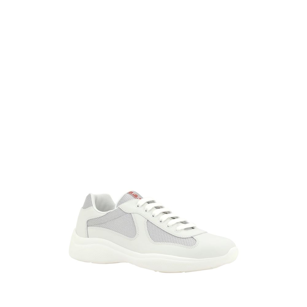 Prada White Polyamide Low Top Sneakers - Luxury Boutique Co
