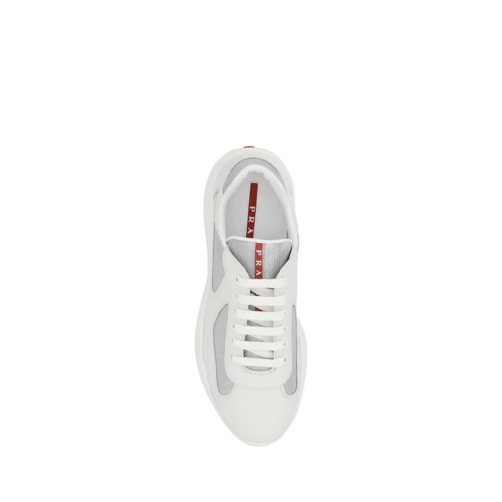 Prada White Polyamide Low Top Sneakers - Luxury Boutique Co