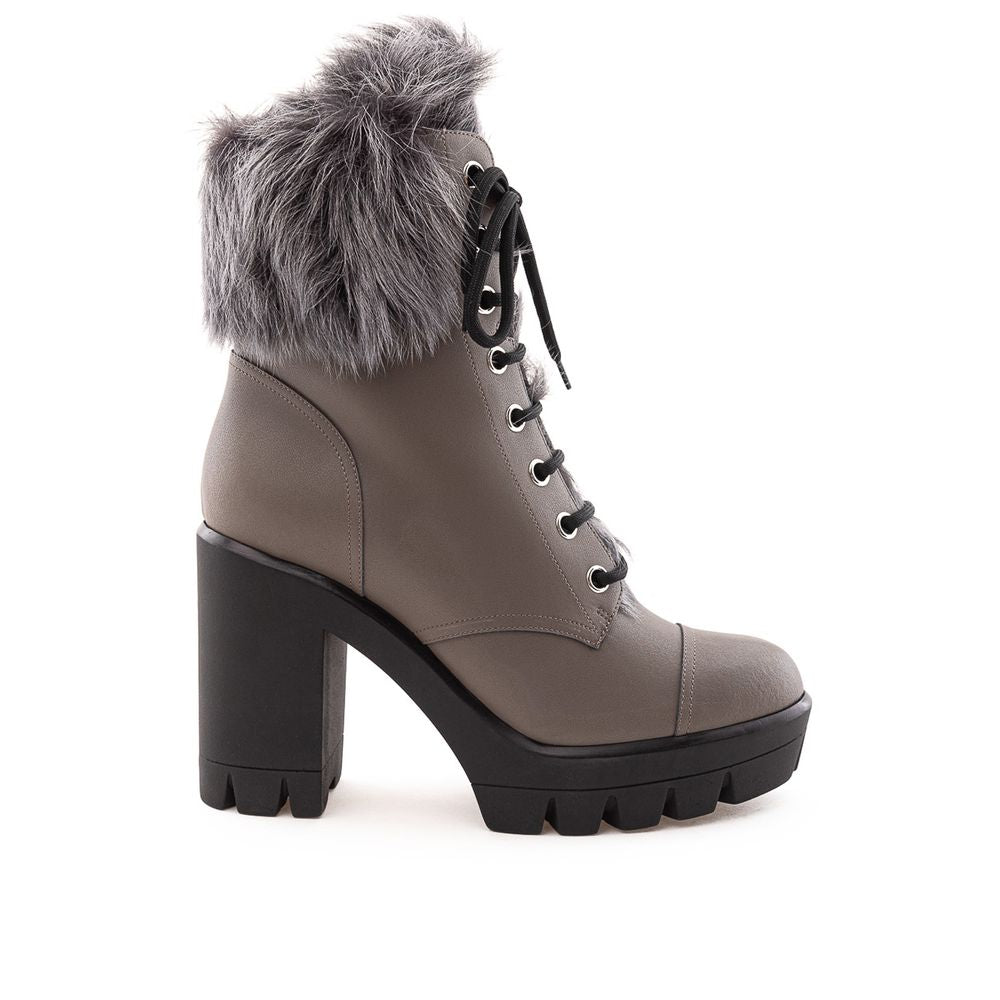 Giuseppe Zanotti Beige Eco Leather Lace-Up Boots - Luxury Boutique Co