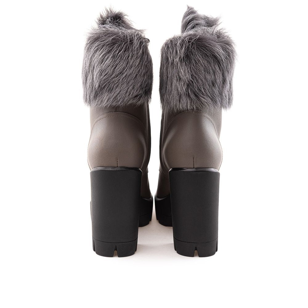 Giuseppe Zanotti Beige Eco Leather Lace-Up Boots - Luxury Boutique Co