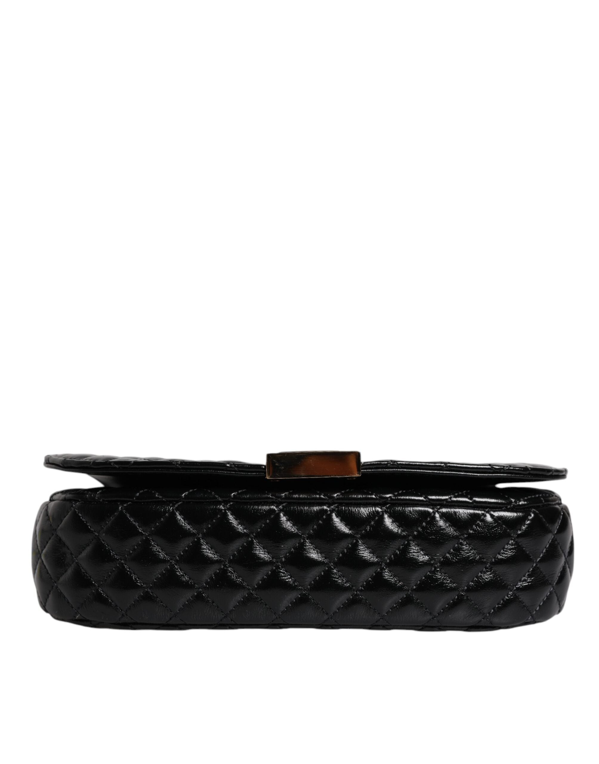 Versace Black Calf Leather Quilted Shoulder Strap Bag - Luxury Boutique Co