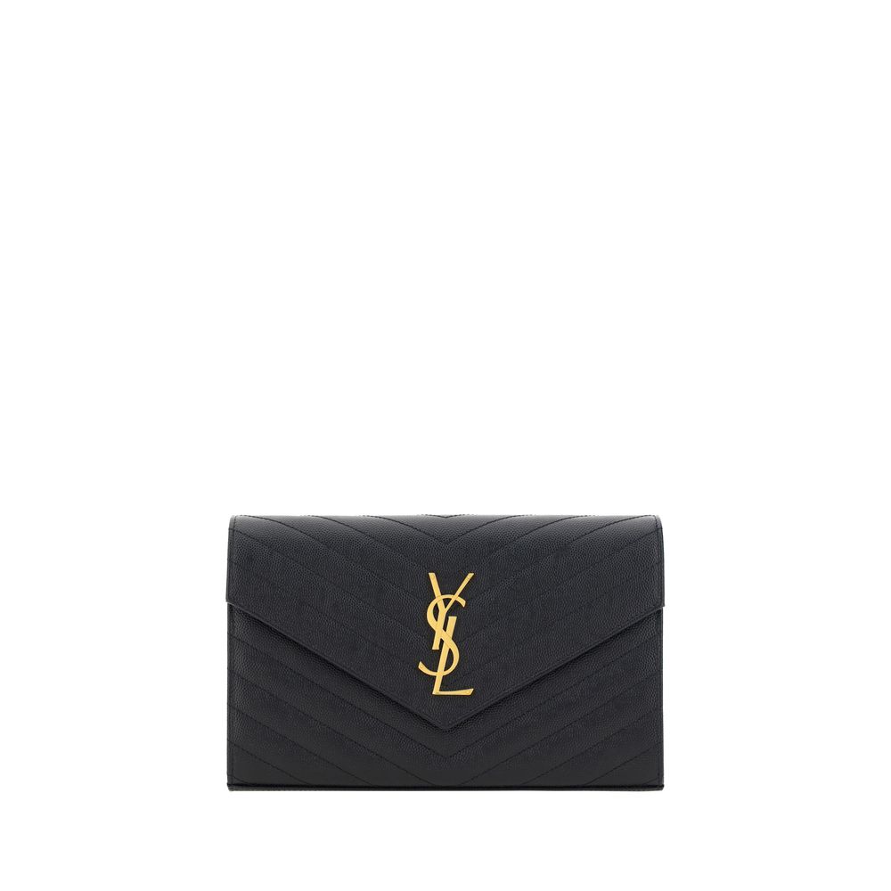 Saint Laurent Black Calf Leather Bos Taurus Shoulder Bag - Luxury Boutique Co