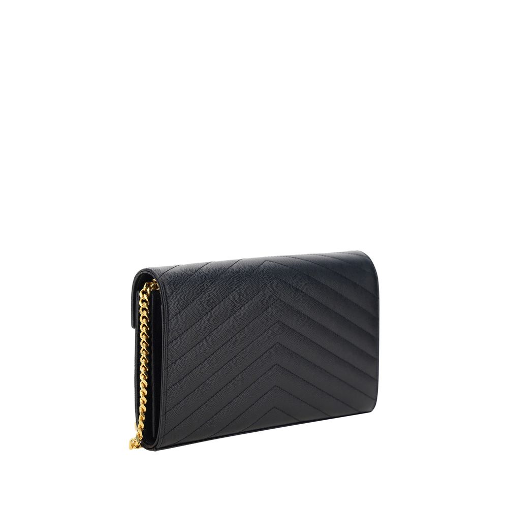 Saint Laurent Black Calf Leather Bos Taurus Shoulder Bag - Luxury Boutique Co