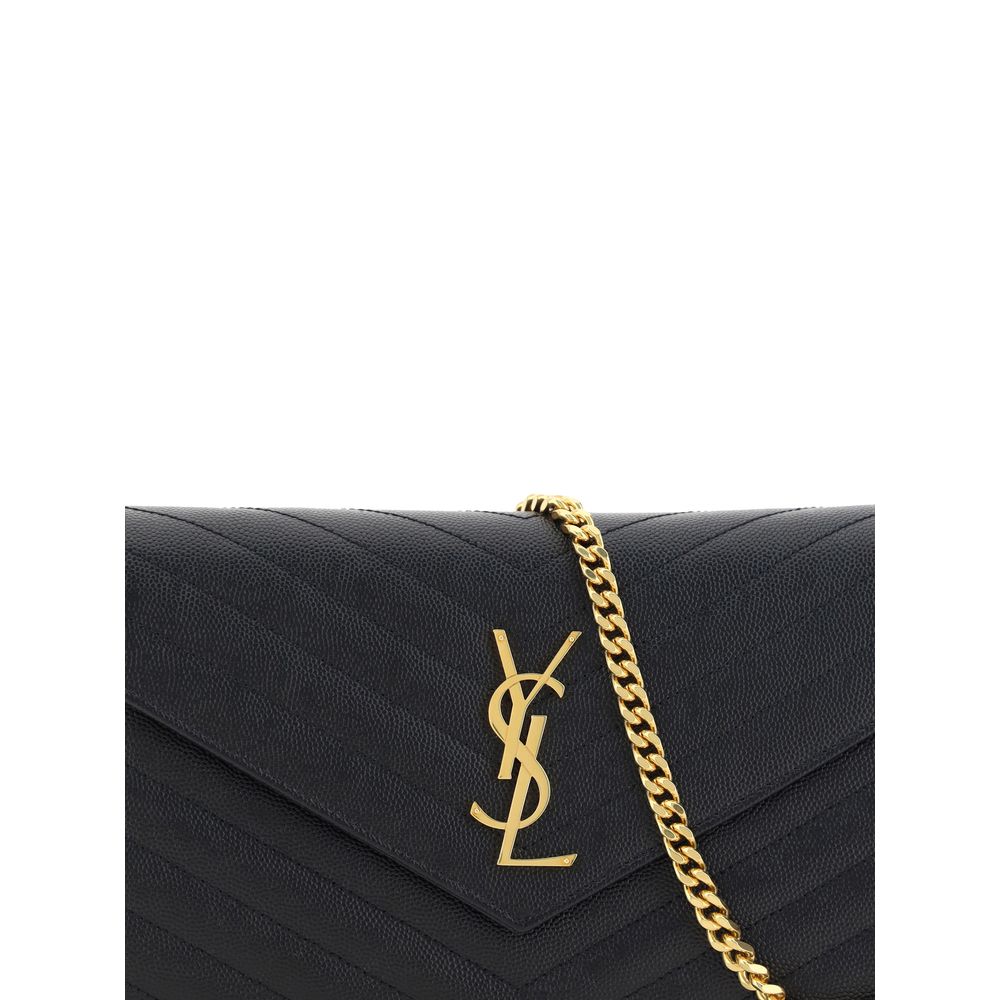 Saint Laurent Black Calf Leather Bos Taurus Shoulder Bag - Luxury Boutique Co
