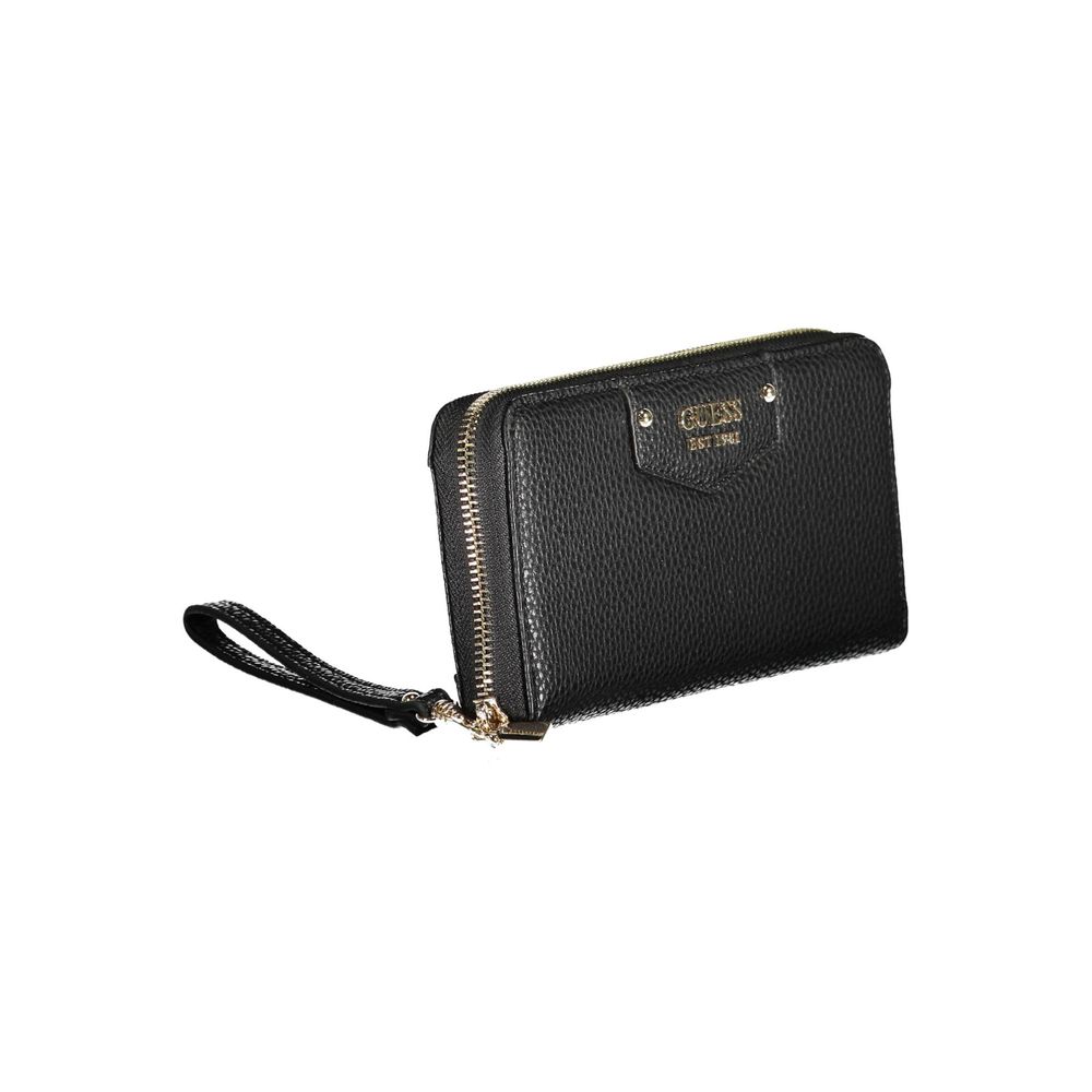 Guess Jeans Black Polyurethane Women Wallet - Luxury Boutique Co