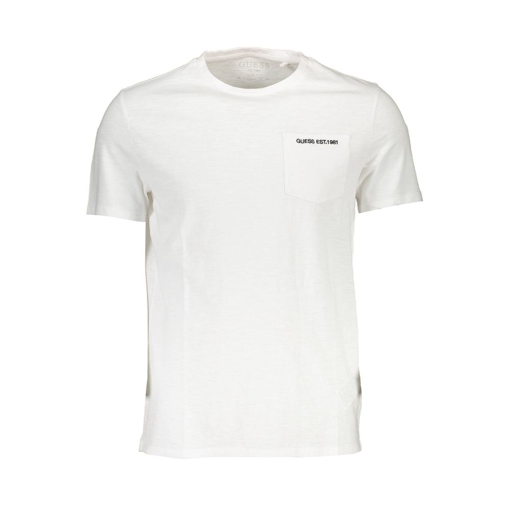Guess Jeans Bianco Cotton Men's T-Shirt - Luxury Boutique Co