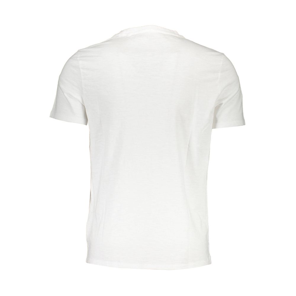 Guess Jeans Bianco Cotton Men's T-Shirt - Luxury Boutique Co