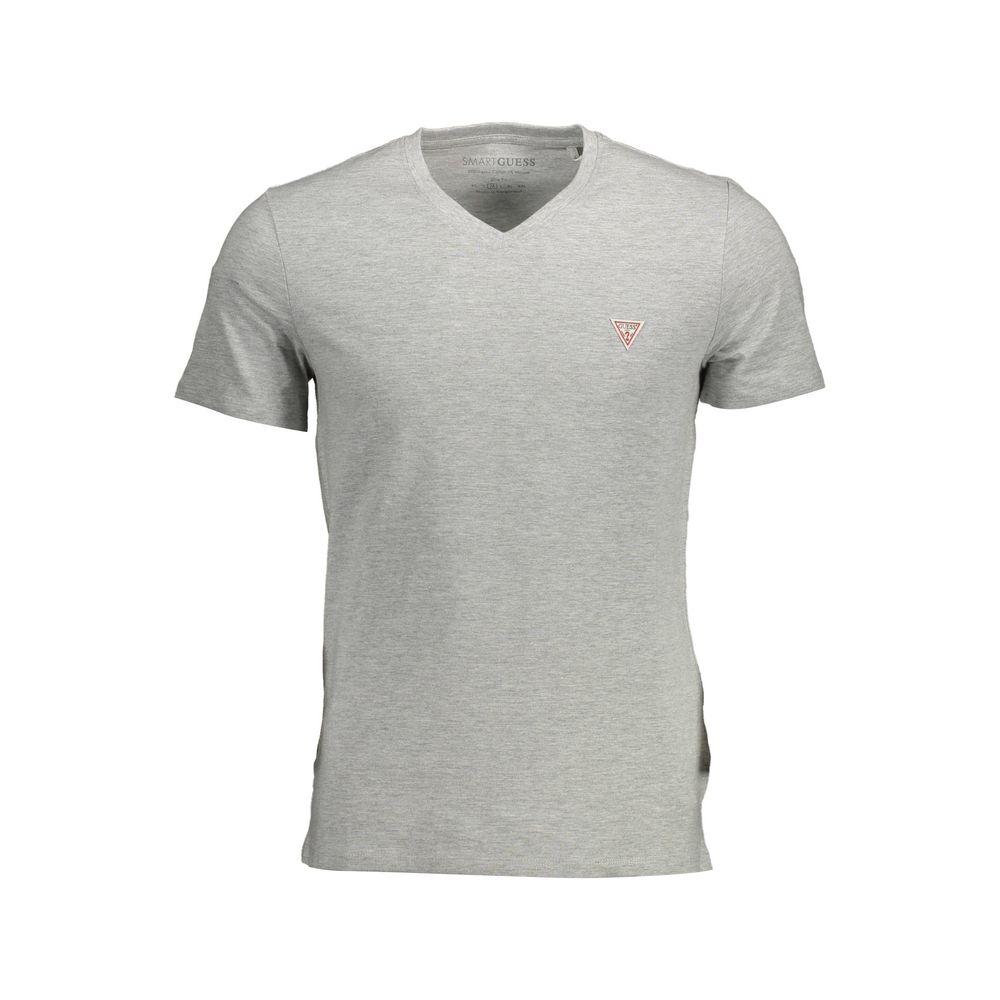 Guess Jeans Gray Organic Cotton Men T-Shirt - Luxury Boutique Co