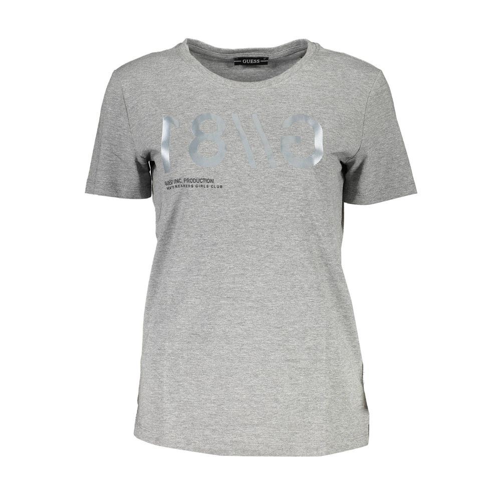 Guess Jeans Gray Cotton Women T-Shirt - Luxury Boutique Co