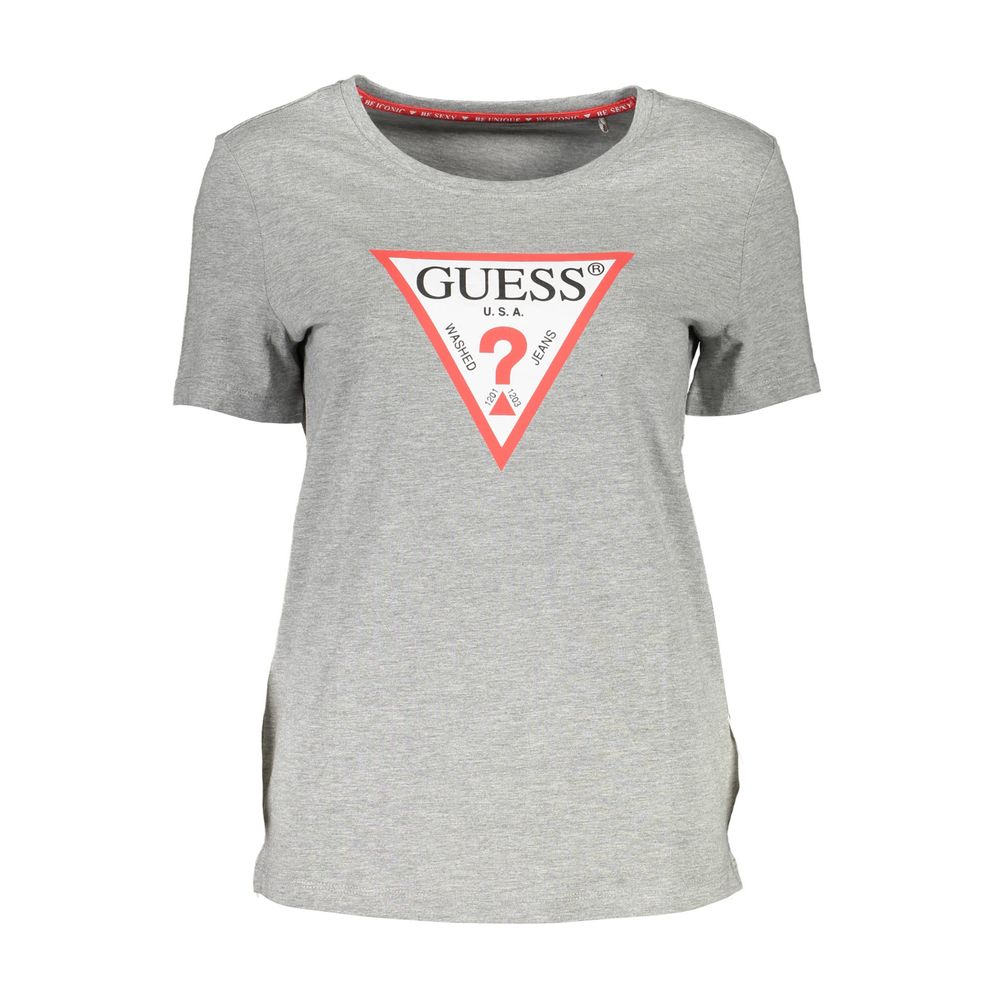 Guess Jeans Grigio Cotton Women T-Shirt - Luxury Boutique Co