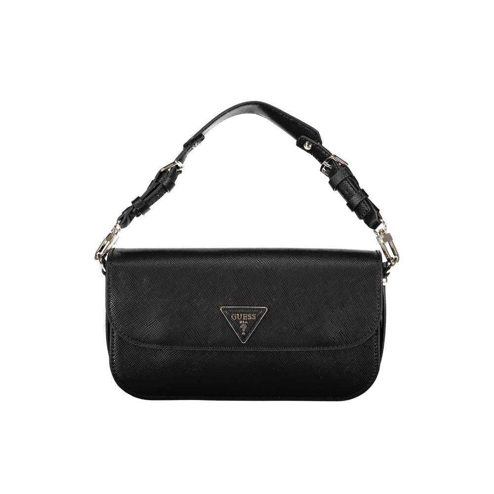 Guess Jeans Nero Poliuretano Woman Handbag - Luxury Boutique Co