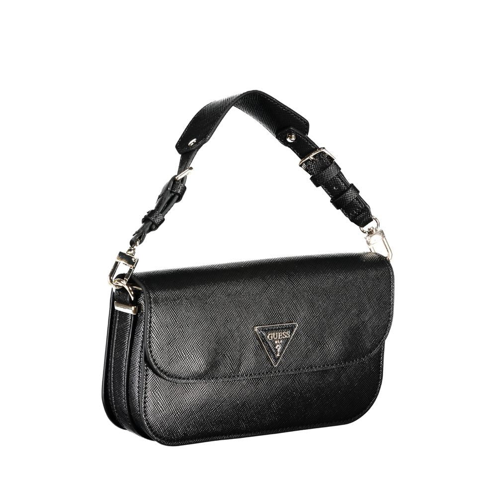 Guess Jeans Nero Poliuretano Woman Handbag - Luxury Boutique Co