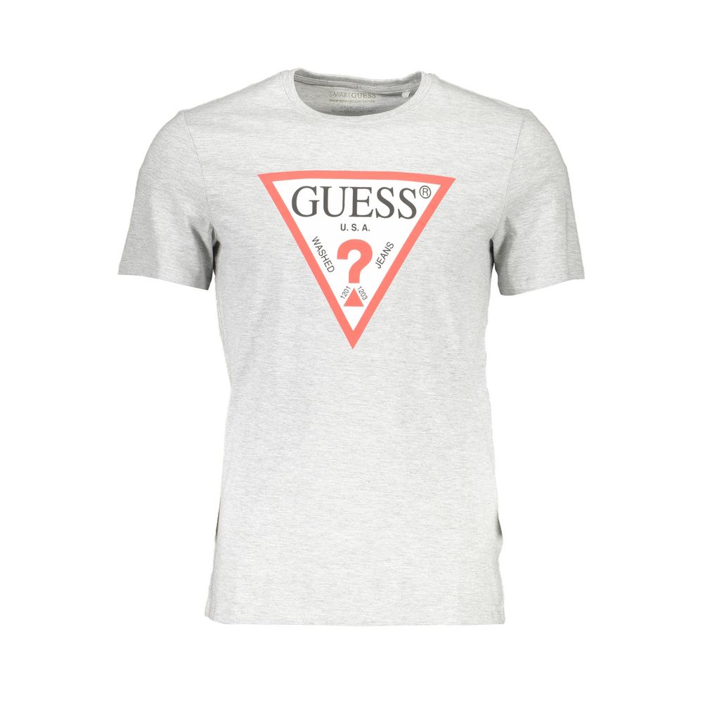 Guess Jeans Grigio Cotton Men T-Shirt - Luxury Boutique Co