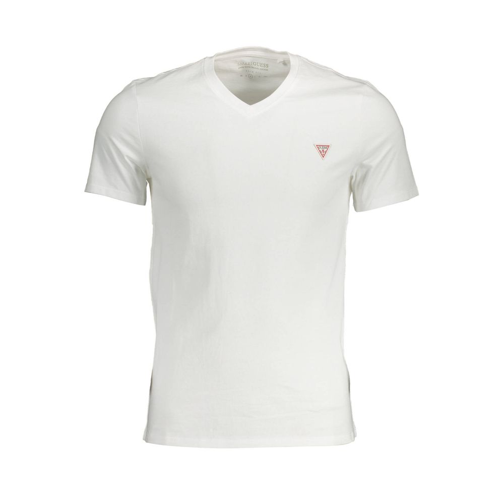 Guess Jeans White Cotton Men T-Shirt - Luxury Boutique Co