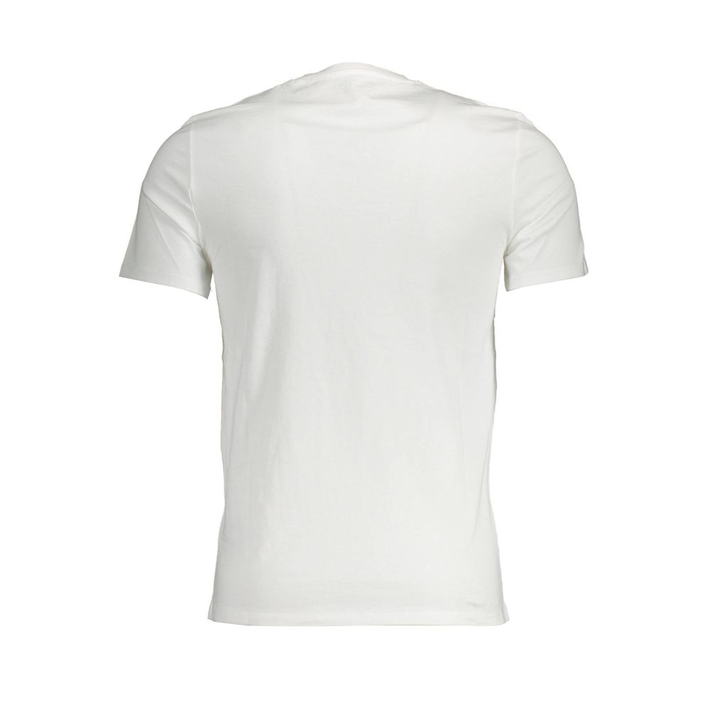 Guess Jeans White Cotton Men T-Shirt - Luxury Boutique Co