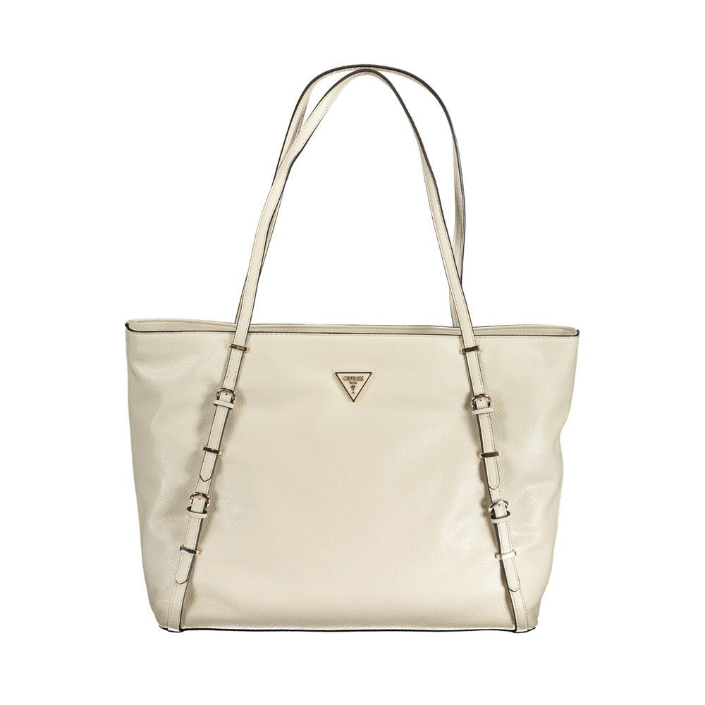 Guess Jeans Beige Polyurethane Women Handbag - Luxury Boutique Co