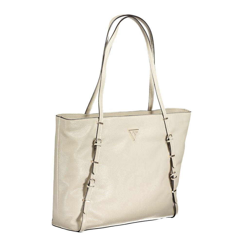 Guess Jeans Beige Polyurethane Women Handbag - Luxury Boutique Co