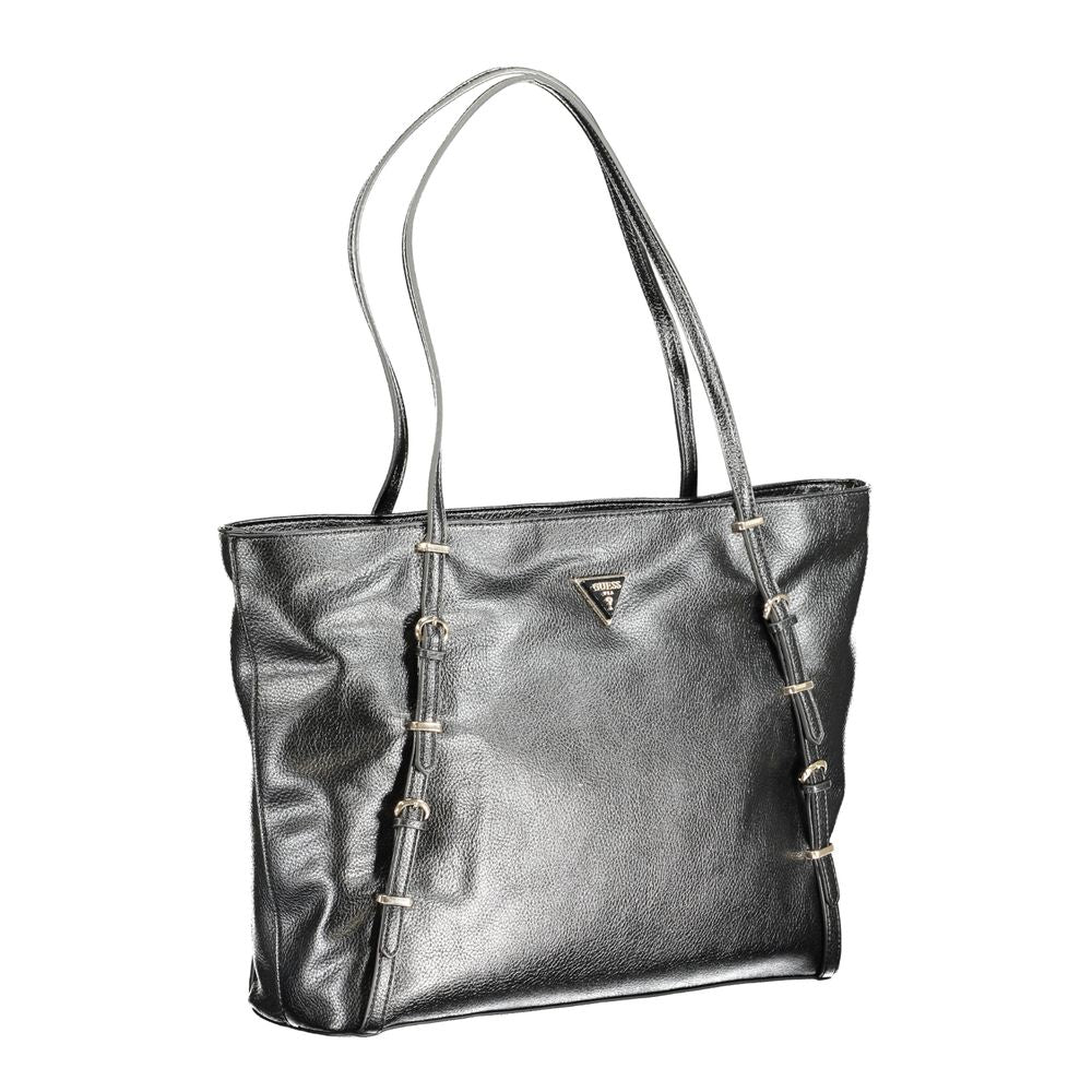 Guess Jeans Black Polyurethane Women Handbag - Luxury Boutique Co