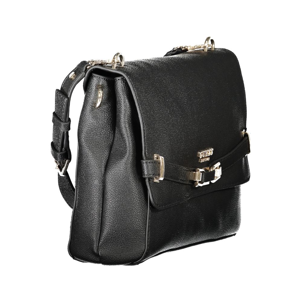 Guess Jeans Black Polyurethane Women's Handbag - Luxury Boutique Co