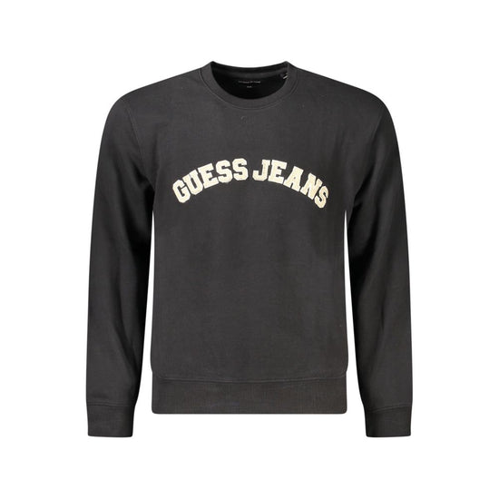 Guess Jeans Black Cotton Men Sweatshirt