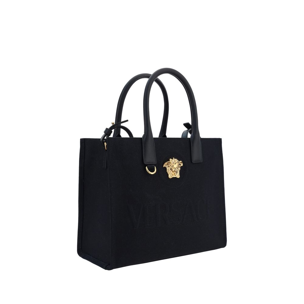 Versace Black Cotton Shoulder Bag - Luxury Boutique Co