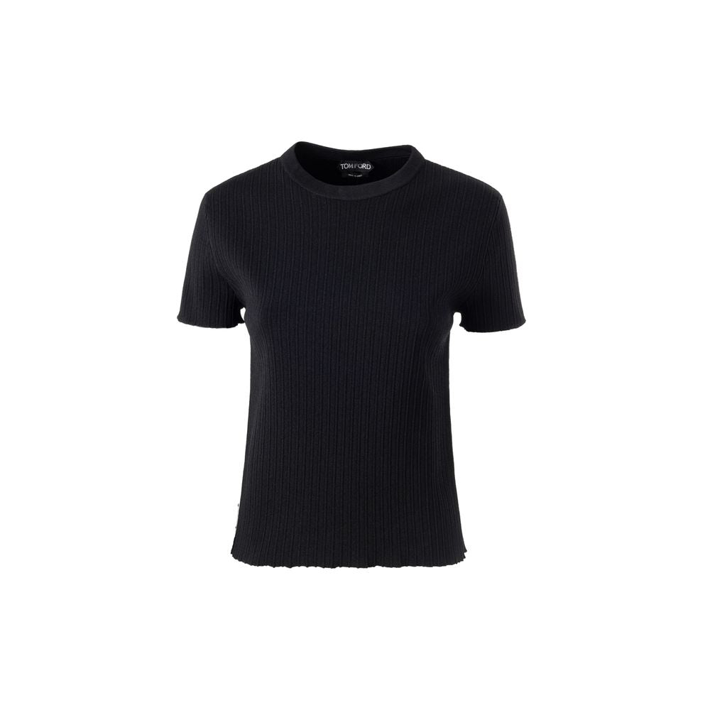 Tom Ford Black Silk T-Shirt - Luxury Boutique Co