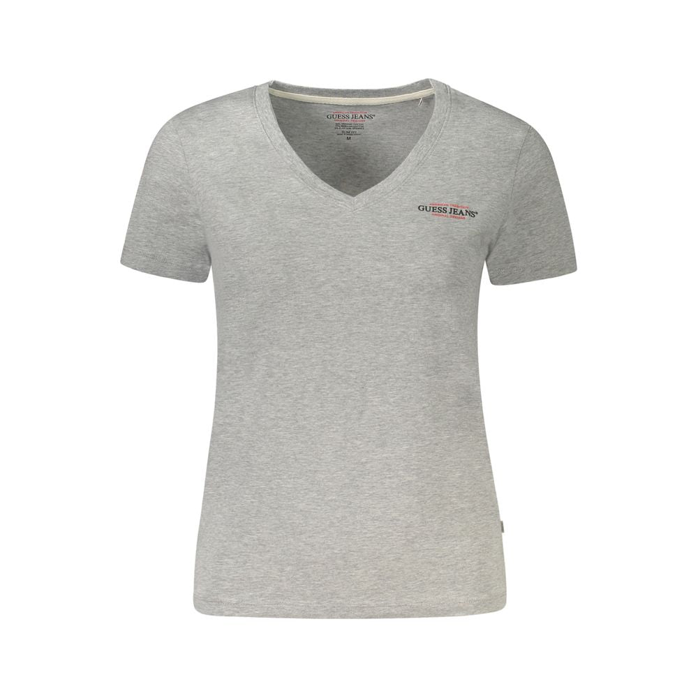 Guess Jeans Grigio Cotton Women T-Shirt - Luxury Boutique Co
