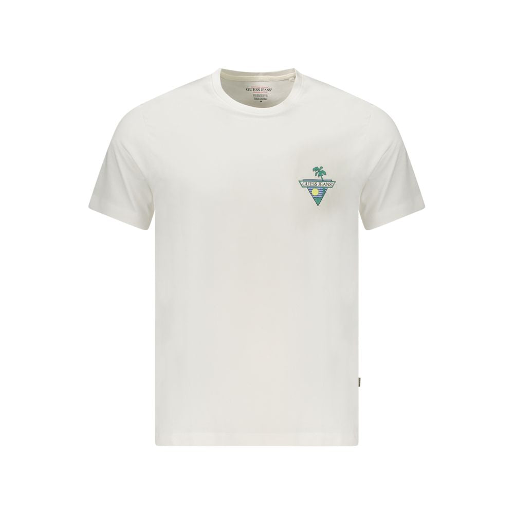 Guess Jeans Bianco Organic Cotton Men's T-Shirt - Luxury Boutique Co