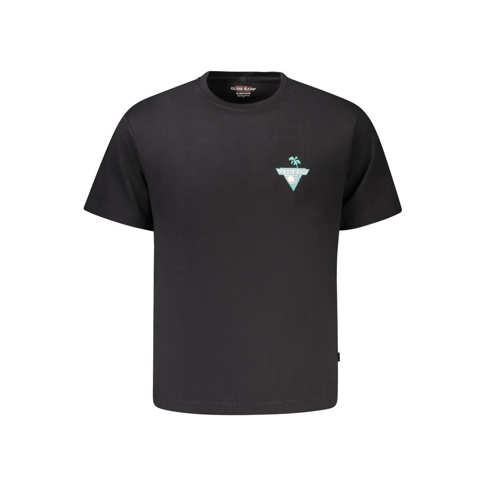 Guess Jeans Black Organic Cotton Men's T-Shirt - Luxury Boutique Co