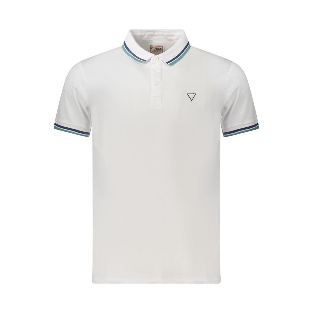 Guess Jeans White Cotton Men's Polo Shirt - Luxury Boutique Co