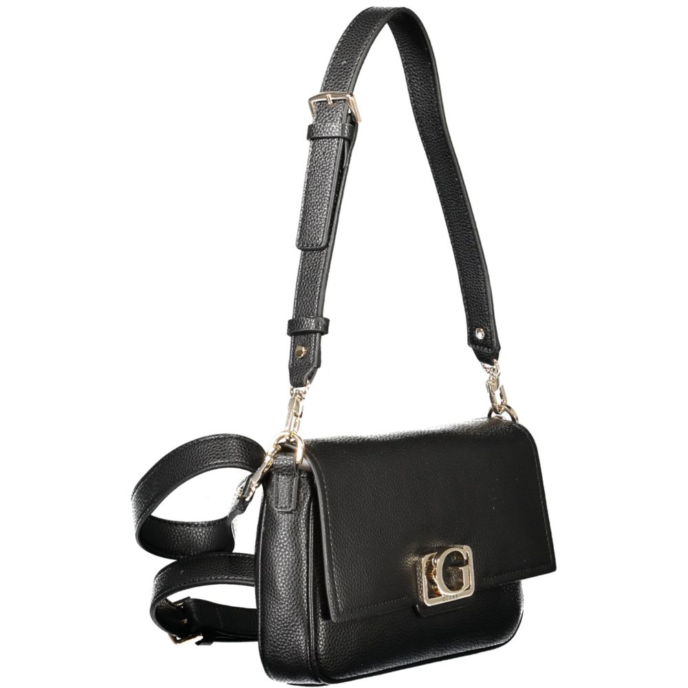 Guess Jeans Nero Poliuretano Women Handbag - Luxury Boutique Co