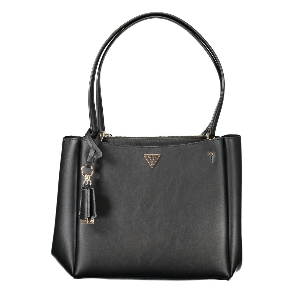 Guess Jeans Nero Poliuretano Women Handbag - Luxury Boutique Co