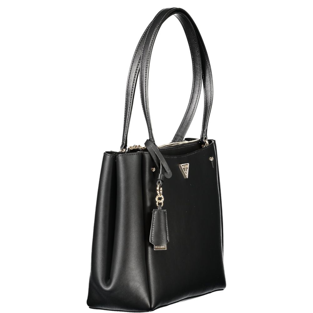 Guess Jeans Nero Poliuretano Women Handbag - Luxury Boutique Co