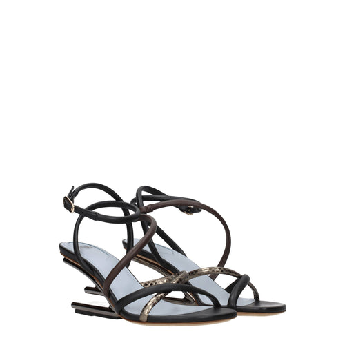Fendi Multicolor Leather Sandals - Luxury Boutique Co
