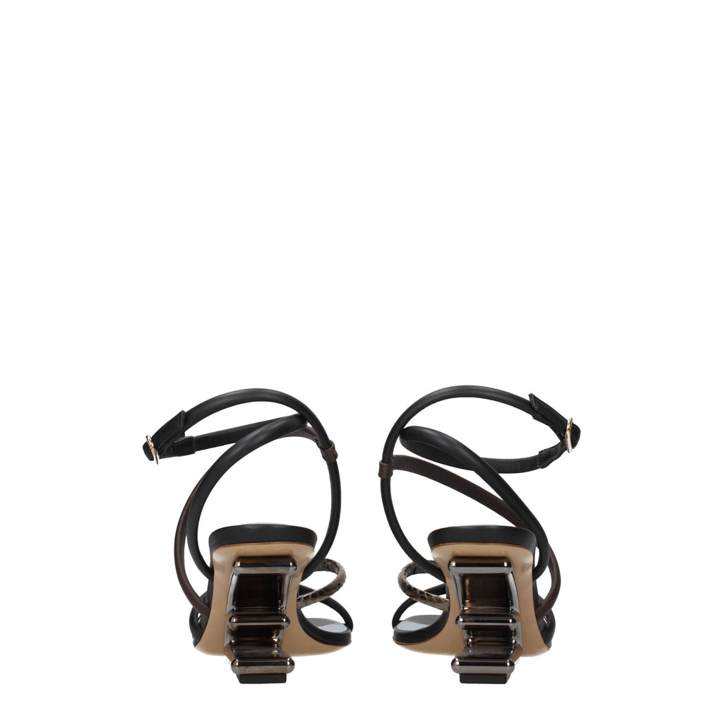 Fendi Multicolor Leather Sandals - Luxury Boutique Co